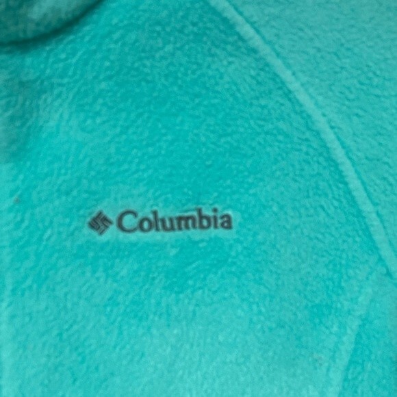 Columbia Collar Fleece Jacket Youth Size M Seafoam - Picture 3 of 6